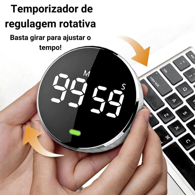 Temporizador Magnético Prime + Ebook de Produtividade (BRINDE!)