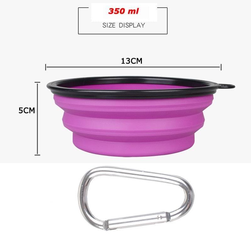 Tigela de Silicone Dobrável para Cachorro - Dog Bowl - Passeios, Viagens, Parques